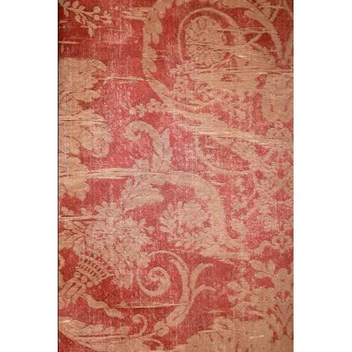 Notebook: Red Victorian Wallpaper, Lined Creamed Paper, Hardcover