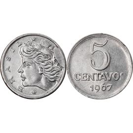 Monnaie 5 Centavos Brésil 1967