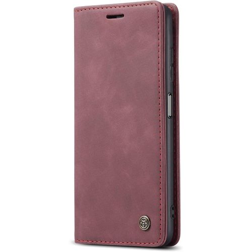 Coque Compatible Avec Xiaomi Redmi Note 10/Redmi Note 10s,Coque Rabat Cuir Avec Magnetique,Housse Protection Portefeuille Tui Cartes Stand Fonction (Rouge)