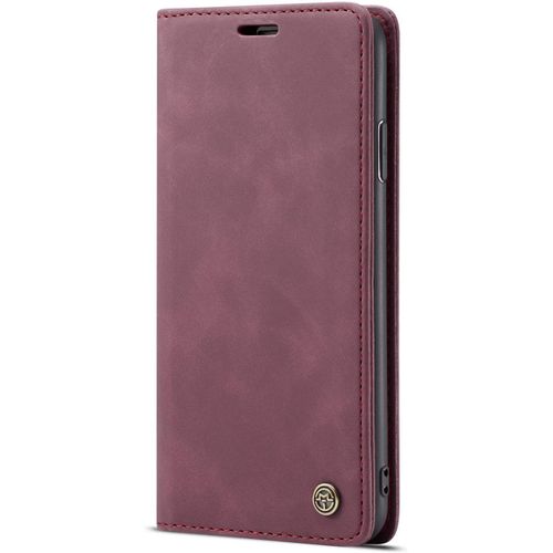 Coque Compatible Avec Iphone Xr,Coque Rabat Cuir Avec Magnetique,Housse Protection Portefeuille Tui Cartes Stand Fonction (Rouge)