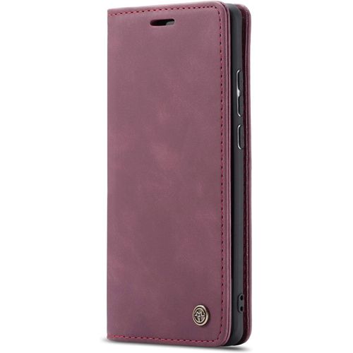 Coque Compatible Avec Samsung Galaxy A20/A30/M10s,Coque Rabat Cuir Avec Magnetique,Housse Protection Portefeuille Tui Cartes Stand Fonction (Rouge)