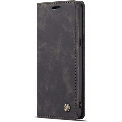 Coque Compatible Avec Samsung Galaxy S8,Coque Rabat Cuir Avec Magnetique,Housse Protection Portefeuille Tui Cartes Stand Fonction (Noir)