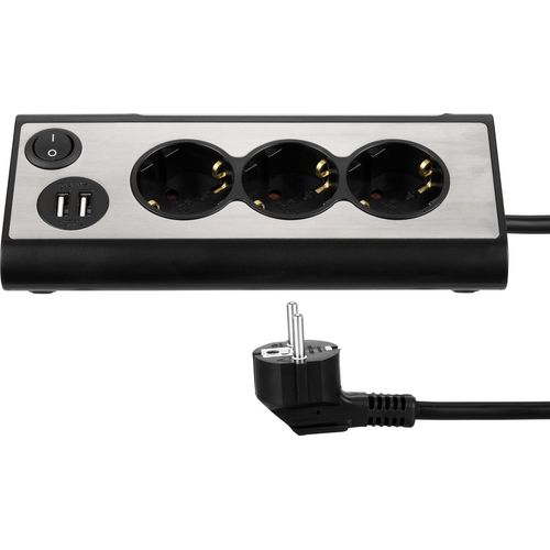 Light Socket 3X Rallonge multiprise + 2X USB