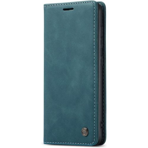 Coque Compatible Avec Samsung Galaxy A51,Coque Rabat Cuir Avec Magnetique,Housse Protection Portefeuille Tui Cartes Stand Fonction (Bleu)