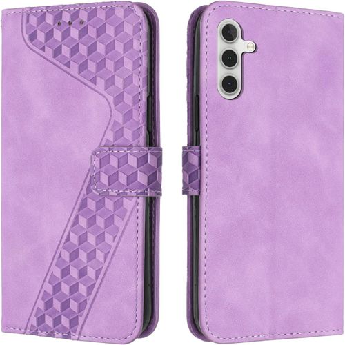 Coque Pour Samsung Galaxy A24 4g, Etui Protection Housse Premium En Cuir Pu Portefeuille Tui Tlphone [Fermoir Magntique] [Fentes Pour Cartes] Flip Case Pour Samsung Galaxy A24 4g (Pourpre)