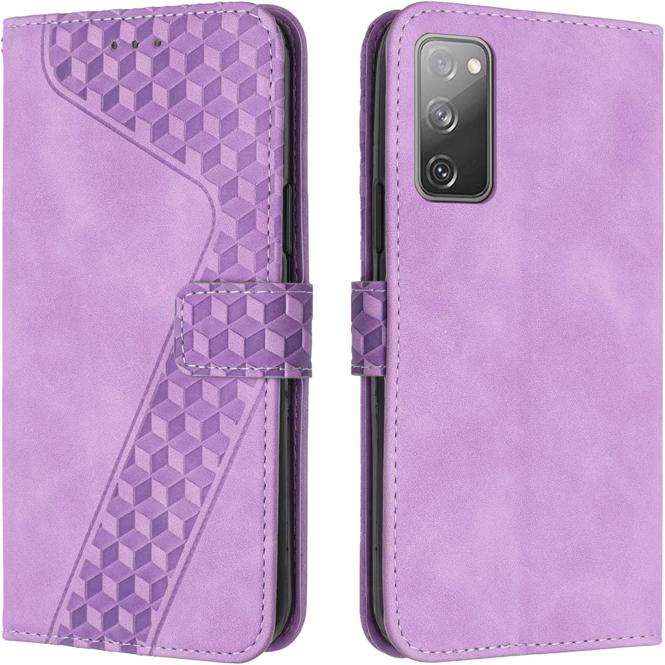 Coque Pour Samsung Galaxy S20 Fe, Tui Tlphone Samsung S20 Fe, Etui Protection Housse Premium En Cuir Pu Portefeuille Pochette Flip Case [Magntique] Etui Rabat Pour Galaxy S20 Fe (Pourpre)