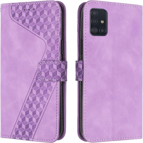 Coque Pour Samsung Galaxy A71 5g, Tui Tlphone Samsung A71 5g, Etui Protection Housse Premium En Cuir Pu Portefeuille Pochette Flip Case [Magntique] Etui Rabat Pour Galaxy A71 5g (Pourpre)