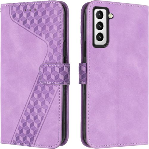 Coque Pour Samsung Galaxy S21 Fe, Tui Tlphone Samsung S21 Fe, Etui Protection Housse Premium En Cuir Pu Portefeuille Pochette Flip Case [Magntique] Etui Rabat Pour Galaxy S21 Fe (Pourpre)