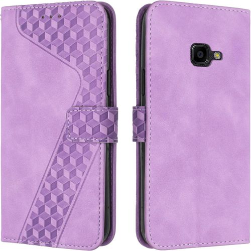 Coque Pour Samsung Galaxy Xcover 4/4s, Tui Tlphone Samsung Xcover 4/4s, Etui Protection Housse En Cuir Pu Portefeuille Flip Case [Magntique] Etui Rabat Pour Galaxy Xcover 4/4s (Pourpre)
