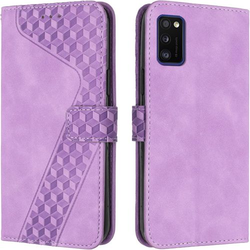 Coque Pour Samsung Galaxy A41, Tui Tlphone Samsung A41, Etui Protection Housse Premium En Cuir Pu Portefeuille Pochette Flip Case [Magntique] Etui Rabat Pour Galaxy A41 (Pourpre)