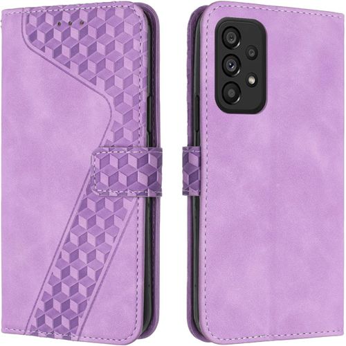 Coque Pour Samsung Galaxy A52 4g/5g/A52s 5g, Tui Tlphone Samsung A52 4g/5g/A52s 5g, Etui Protection Housse En Cuir Pu Portefeuille Pochette Flip Case [Magntique] Etui Rabat (Pourpre)