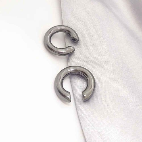 Faux Piercing Double Couche En Acier Inoxydable Pour Femme,Boucles D'oreilles Vintage,Bijoux De Ix