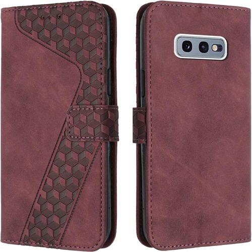 Coque Pour Samsung Galaxy S10e, Tui Tlphone Samsung S10e, Etui Protection Housse Premium En Cuir Pu Portefeuille Pochette Flip Case [Magntique] Etui Rabat Pour Galaxy S10e (Rouge)