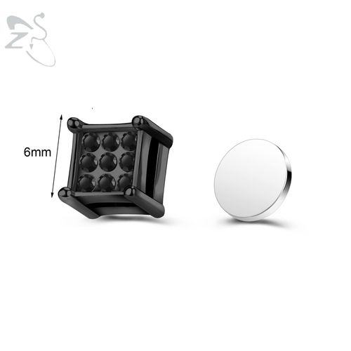 Zs-Boucle D'oreille À Réinitialisation En Acier Inoxydable Pour Femme,Réinitialisation D'oreille Magnétique,Perle,Clip,Pas De Piercing,Clou D'oreille Coeur,Document Localité,1pc