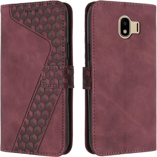 Coque Pour Samsung Galaxy J4 2018, Tui Tlphone Samsung J4 2018, Etui Protection Housse En Cuir Pu Portefeuille Pochette Flip Case [Magntique] Etui Rabat Pour Galaxy J4 2018 (Rouge)