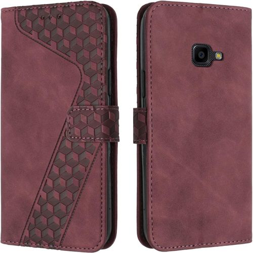 Coque Pour Samsung Galaxy Xcover 4/4s, Tui Tlphone Samsung Xcover 4/4s, Etui Protection Housse En Cuir Pu Portefeuille Flip Case [Magntique] Etui Rabat Pour Galaxy Xcover 4/4s (Rouge)