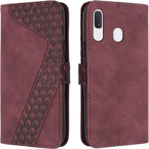 Coque Pour Samsung Galaxy A20/A30/M10s, Tui Tlphone Samsung A20/A30/M10s, Etui Housse En Cuir Pu Portefeuille Pochette Flip Case [Magntique] Etui Rabat Pour Galaxy A20/A30/M10s (Rouge)