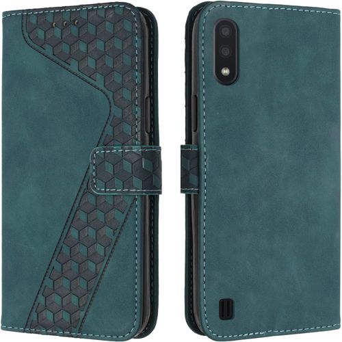 Coque Pour Samsung Galaxy A10/M10, Tui Tlphone Samsung A10/M10, Etui Protection Housse En Cuir Pu Portefeuille Pochette Flip Case [Magntique] Etui Rabat Pour Galaxy A10/M10 (Vert)