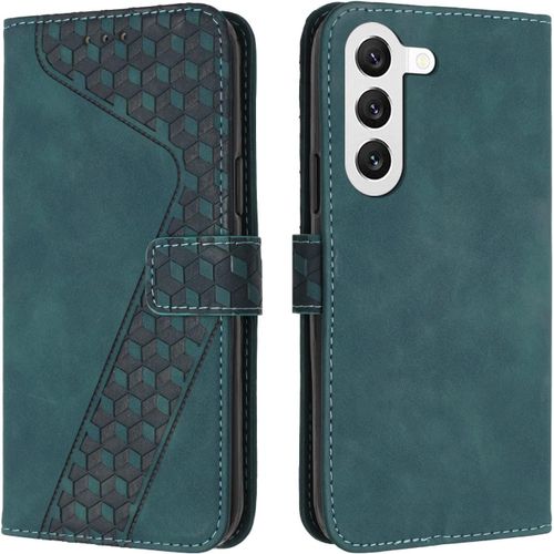 Coque Pour Samsung Galaxy S23 Plus, Etui Protection Housse Premium En Cuir Pu Portefeuille Tui Tlphone [Fermoir Magntique] [Fentes Pour Cartes] Flip Case Pour Samsung S23 Plus (Vert)