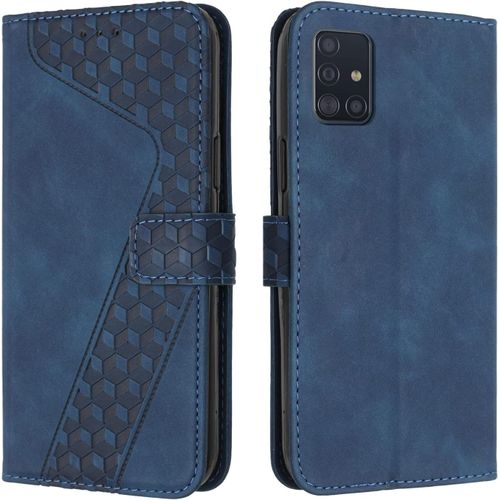 Coque Pour Samsung Galaxy A51 4g/M40s, Tui Tlphone Samsung A51 4g/M40s, Etui Protection Housse En Cuir Pu Portefeuille Flip Case [Magntique] Etui Rabat Pour Galaxy A51 4g/M40s (Bleu)