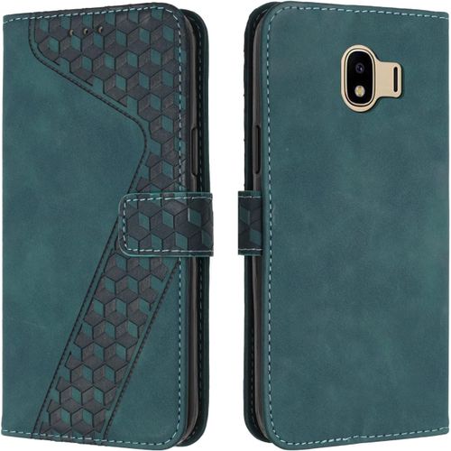 Coque Pour Samsung Galaxy J4 2018, Tui Tlphone Samsung J4 2018, Etui Protection Housse En Cuir Pu Portefeuille Pochette Flip Case [Magntique] Etui Rabat Pour Galaxy J4 2018 (Vert)