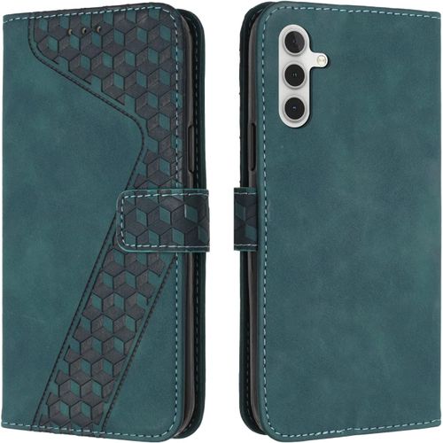 Coque Pour Samsung Galaxy A24 4g, Etui Protection Housse Premium En Cuir Pu Portefeuille Tui Tlphone [Fermoir Magntique] [Fentes Pour Cartes] Flip Case Pour Samsung Galaxy A24 4g (Vert)
