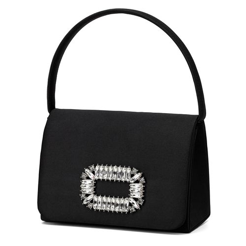 New Fashion Silk banquet femmes sac en soie diamant sac à main noir
