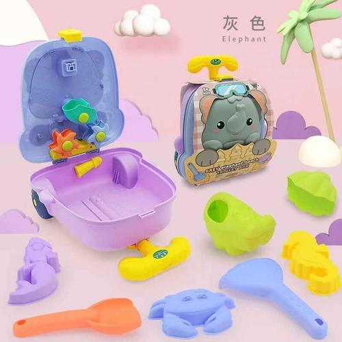 Jouets de plage pour enfants,valise d'Andorre,jeu pour bébé,eau,outils de sable,sablier,pelle,ensemble de huit pièces,garçons et filles