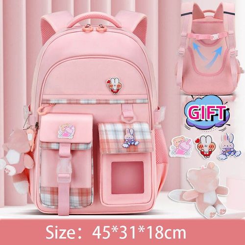 Sac à dos imperméable léger pour enfants,grande capacité,protection de la colonne vertébrale,école primaire,filles