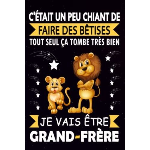 C'était Un Peu Chiant De Faire Des Bêtises Tout Seul Ça Tombe Très Bien Je Vais Être Grand Frère - Carnet De Notes Et Dessin: Journal Pour Écrire Et ... Petit Garçon Qui Devient Bientôt Grand Frère