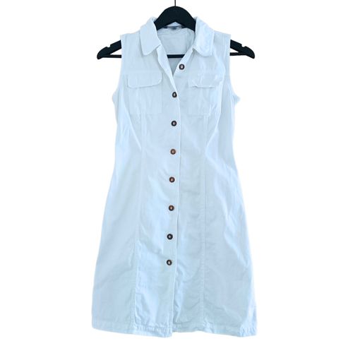 Robe Blanche Sans Manche. Caroll. Coton. Taille 36