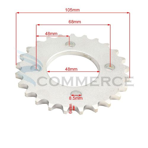 Pignon Arrière À Dents 25t,420/428 Chaînes,Pour 110cc,125cc,140cc,Moto,Pit Dirt Bike,Quad,Buggy,Go Kart,1 Pièce,48mm - Type 420-25t