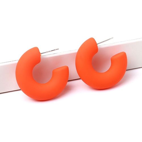 Boucles D'oreilles À Clipser Cercle Acrylique Coréen Pour Femmes,Coloré,Manchette D'oreille Ronde Épaisse,Tube De Déclaration,Clips D'oreille Optiques,Bijoux,