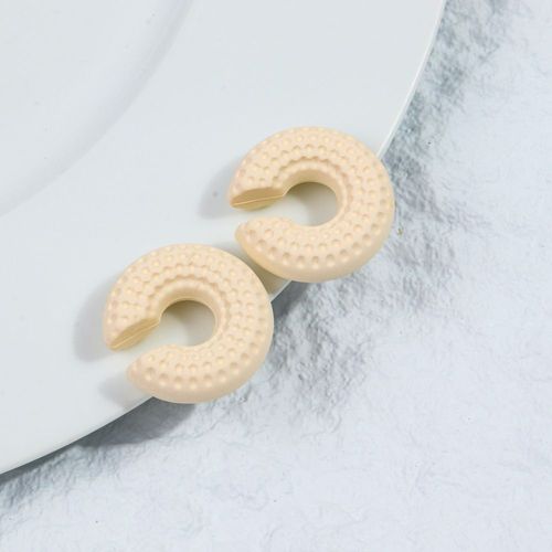 Boucles D'oreilles Clip Cercle Acrylique Pour Femmes,Faux Cartilage,Mancommuniste D'oreille,Bijoux Non Perçants,Cadeaux Ronds,Document Chimmakaron,Coréen,