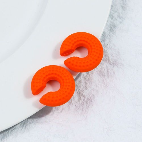 Boucles D'oreilles Clip Cercle Acrylique Pour Femmes,Faux Cartilage,Mancommuniste D'oreille,Bijoux Non Perçants,Cadeaux Ronds,Document Chimmakaron,Coréen,