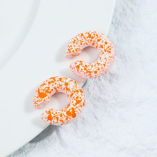 Boucles D'oreilles Clip Cercle Acrylique Pour Femmes,Faux Cartilage,Mancommuniste D'oreille,Bijoux Non Perçants,Cadeaux Ronds,Document Chimmakaron,Coréen,