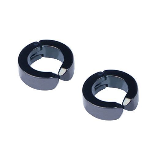Réinitialisation D'oreille En Acier Inoxydable Pour Hommes Et Femmes,Faux Piercing,Boucles D'oreilles Rondes Circulaires,Style Punk Et Rock,Bijoux Cadeaux,Mode