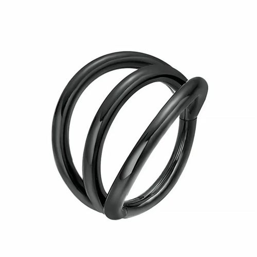 Boucles D'oreilles À Charnière En Acier Inoxydable Pour Homme Et Femme,Bijoux De Piercing,Septum,Antarctique,Daith,Helix,Cartilage,Tragus,3 Couches,1 Pièce