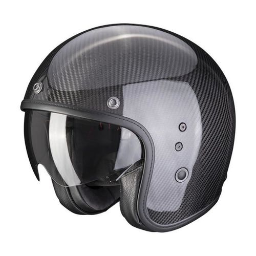 Casque Jet Scorpion Belfast Carbon Evo Solid - Noir - M