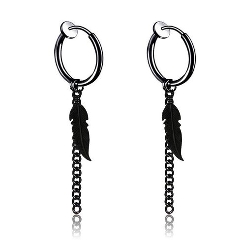 Réinitialisation D'oreille Pendentif Croix Pour Hommes Et Femmes,Boucles D'oreilles Non Perçantes,Fausses Boucles D'oreilles,Cadeau De Bijoux,Mode,1 Paire