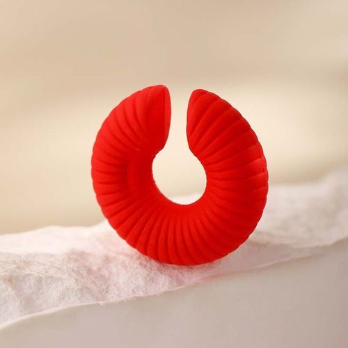 Boucles D'oreilles À Clipser Cercle Acrylique Coloré Pour Femmes,Sans Piercing,Manchette D'oreille En Cartilage Épais,Bijoux Minimalistes,Cadeaux Y2k,1pc