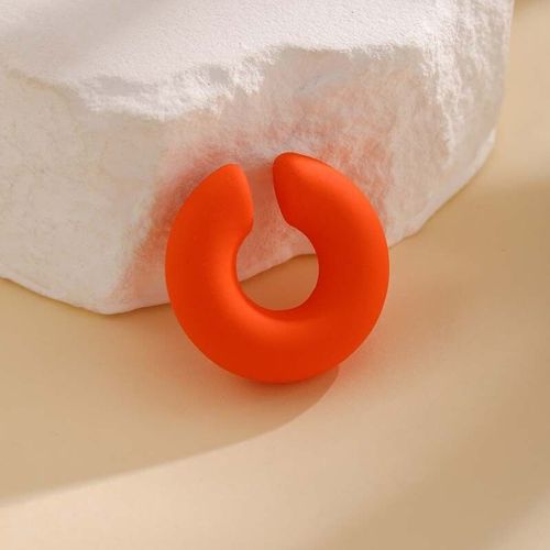 Boucles D'oreilles À Clipser Cercle Acrylique Coloré Pour Femmes,Sans Piercing,Manchette D'oreille En Cartilage Épais,Bijoux Minimalistes,Cadeaux Y2k,1pc