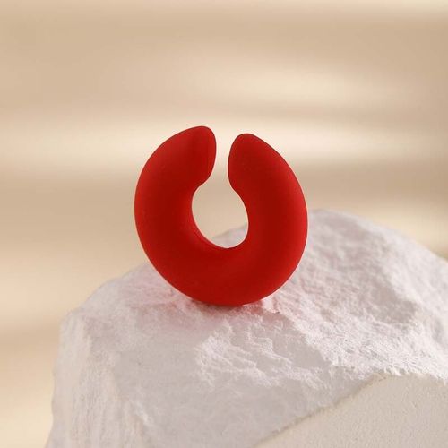 Boucles D'oreilles À Clipser Cercle Acrylique Coloré Pour Femmes,Sans Piercing,Manchette D'oreille En Cartilage Épais,Bijoux Minimalistes,Cadeaux Y2k,1pc