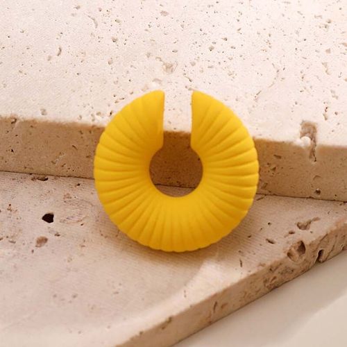 Boucles D'oreilles À Clipser Cercle Acrylique Coloré Pour Femmes,Sans Piercing,Manchette D'oreille En Cartilage Épais,Bijoux Minimalistes,Cadeaux Y2k,1pc