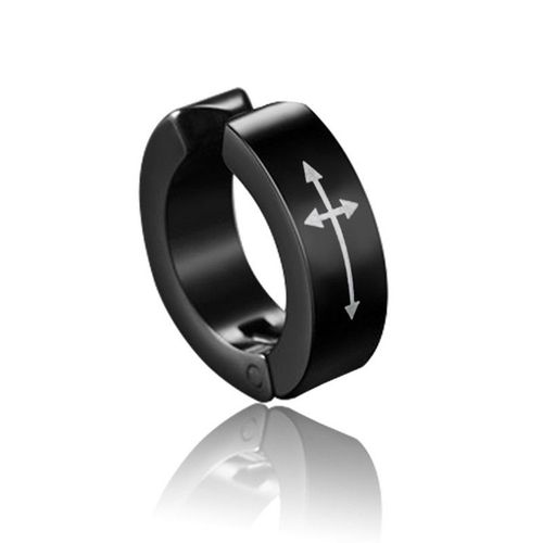 Boucles D'oreilles Clip Croix Classique En Acier Inoxydable Pour Femmes Et Hommes,Manchette Sans Trou D'oreille,Piercing Punk,Bijoux Cadeaux,Mode,2 Pièces