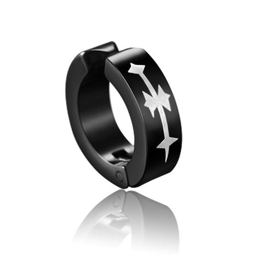 Boucles D'oreilles Clip Croix Classique En Acier Inoxydable Pour Femmes Et Hommes,Manchette Sans Trou D'oreille,Piercing Punk,Bijoux Cadeaux,Mode,2 Pièces