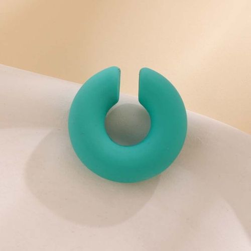 Boucles D'oreilles À Clipser Cercle Acrylique Coloré Pour Femmes,Sans Piercing,Manchette D'oreille En Cartilage Épais,Bijoux Minimalistes,Cadeaux Y2k,1pc