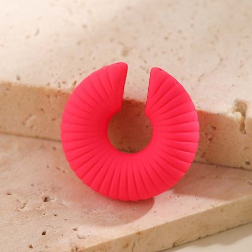 Boucles D'oreilles À Clipser Cercle Acrylique Coloré Pour Femmes,Sans Piercing,Manchette D'oreille En Cartilage Épais,Bijoux Minimalistes,Cadeaux Y2k,1pc