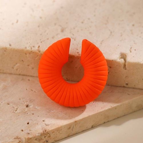 Boucles D'oreilles À Clipser Cercle Acrylique Coloré Pour Femmes,Sans Piercing,Manchette D'oreille En Cartilage Épais,Bijoux Minimalistes,Cadeaux Y2k,1pc