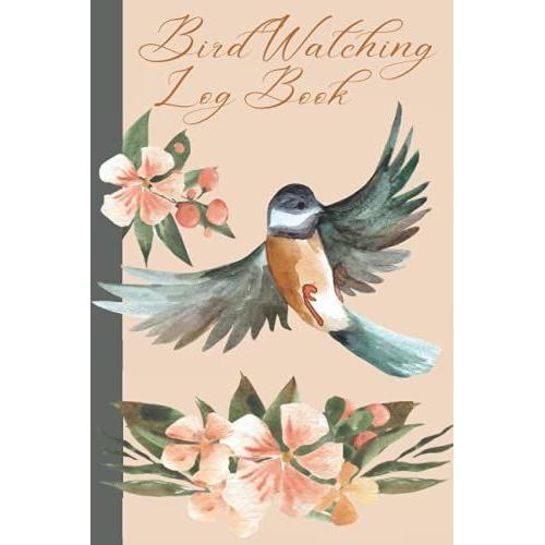 Bird Watching Log Book (Flying Watercolor Birds)